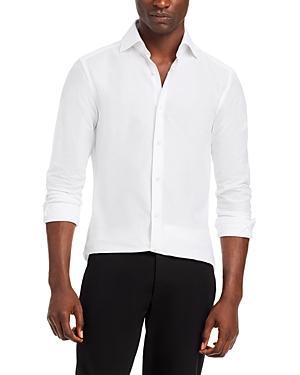 L-hays-spreadb-233 Cotton Textured Slim Fit Button Down Shirt In White Product Image