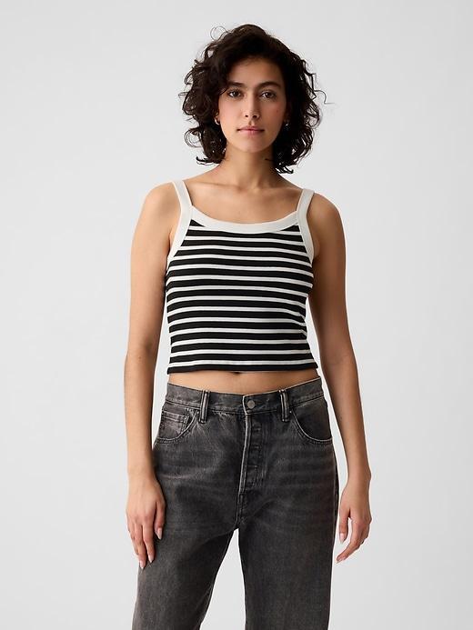 Modern Rib Cropped Tank Top Product Image