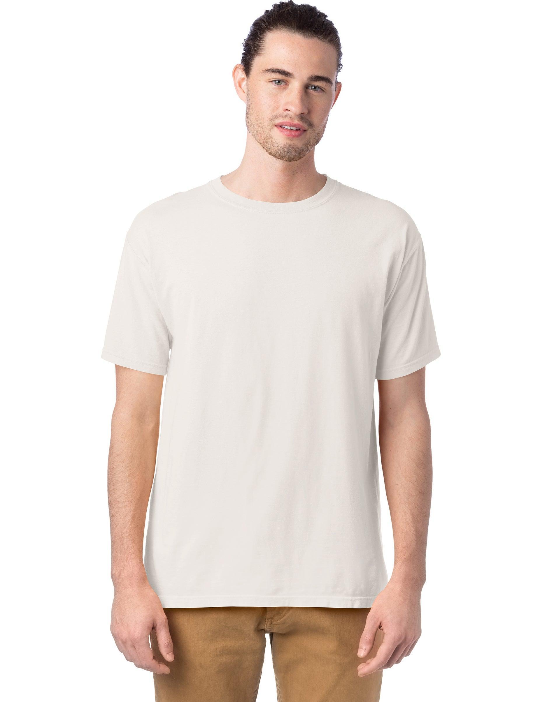 Hanes Mens Garment Dyed Cotton T-Shirt Spanish Moss 2XL Product Image