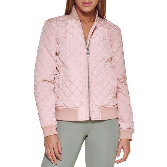 Womens Levis Diamond Quilted Bomber Jacket Rose Blue Product Image