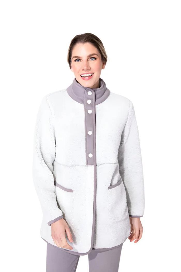 Sherpa Fleece Cozy Snap Front Jacket Product Image