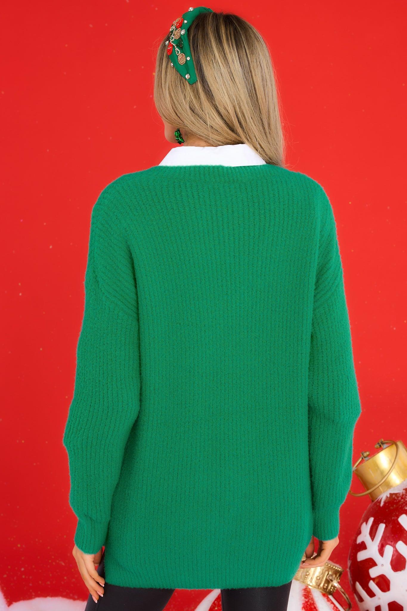 Fable Any Day Now Emerald Sweater Green Product Image