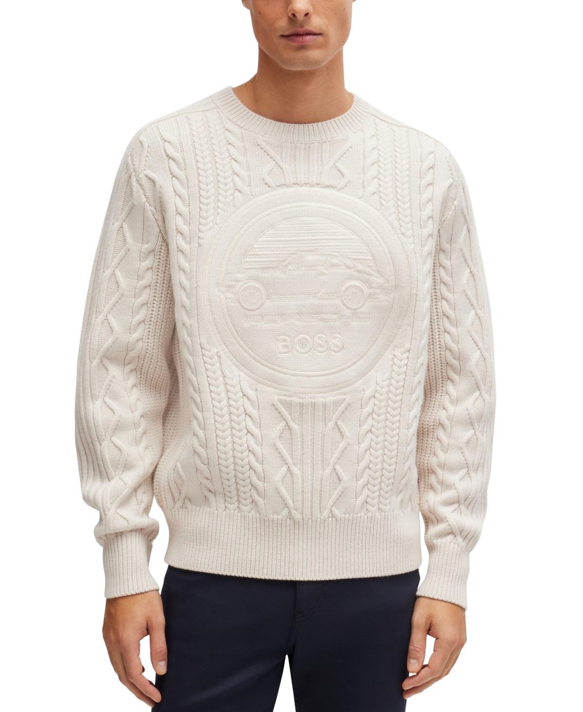 Boss X Porsche Mens Virgin-Wool Sweater Product Image