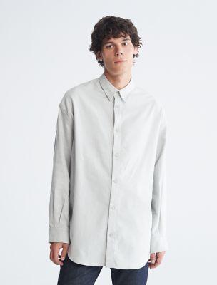 Oversized Flannel Button-Down Shirt Product Image