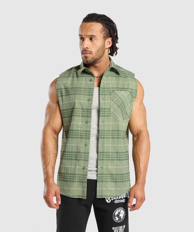 Check Sleeveless Shirt Product Image