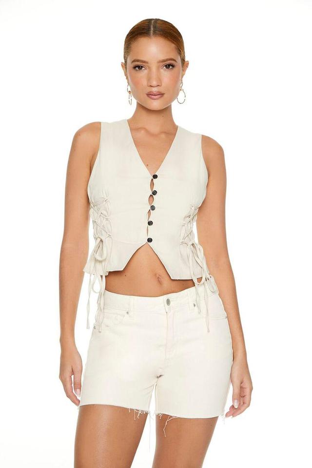 Sleeveless Lace-Up Crop Top | Forever 21 Product Image