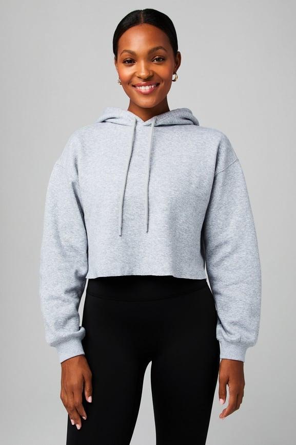 Cozy Fleece Cropped Hoodie Product Image