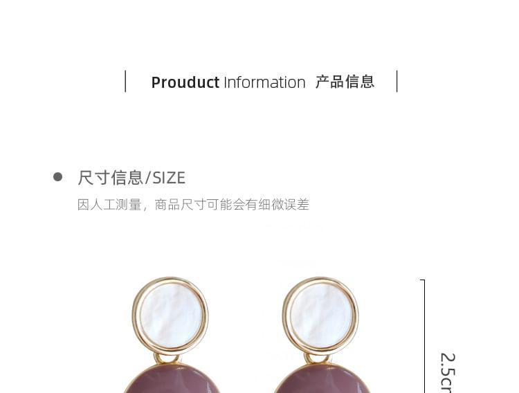 925 Sterling Silver Two Tone Drop Earring Product Image