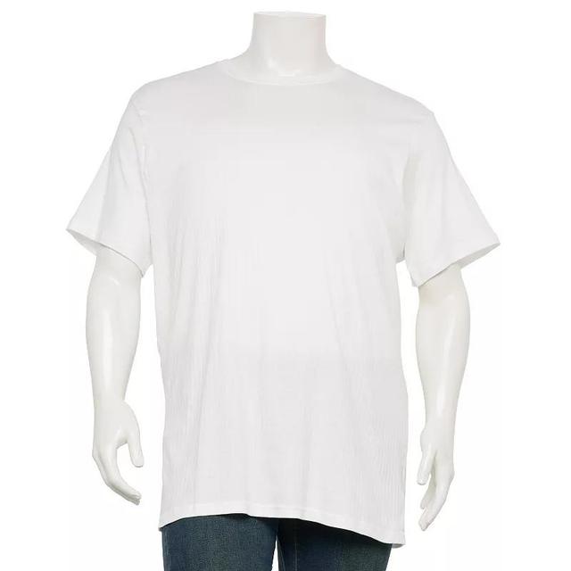 Mens StraightFaded Ribbed Stretch Crewneck T-Shirt Product Image