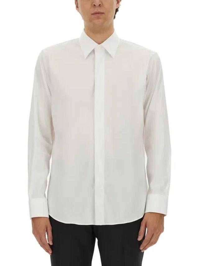 HUGO BOSS Cotton Shirt In White Product Image