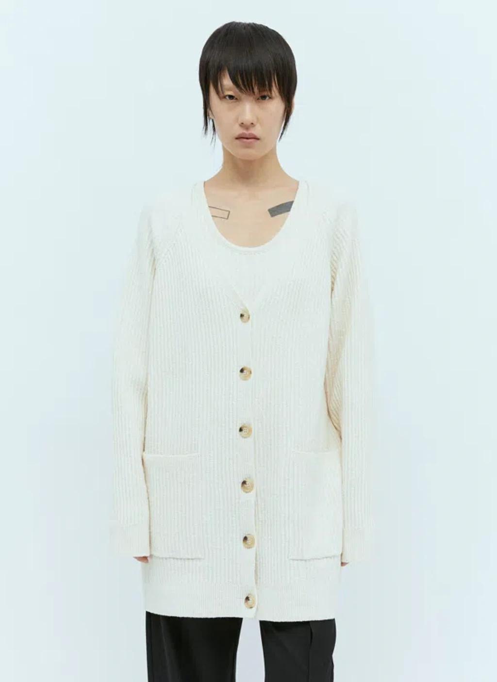 Boucle Knit Cardigan In Cream product image