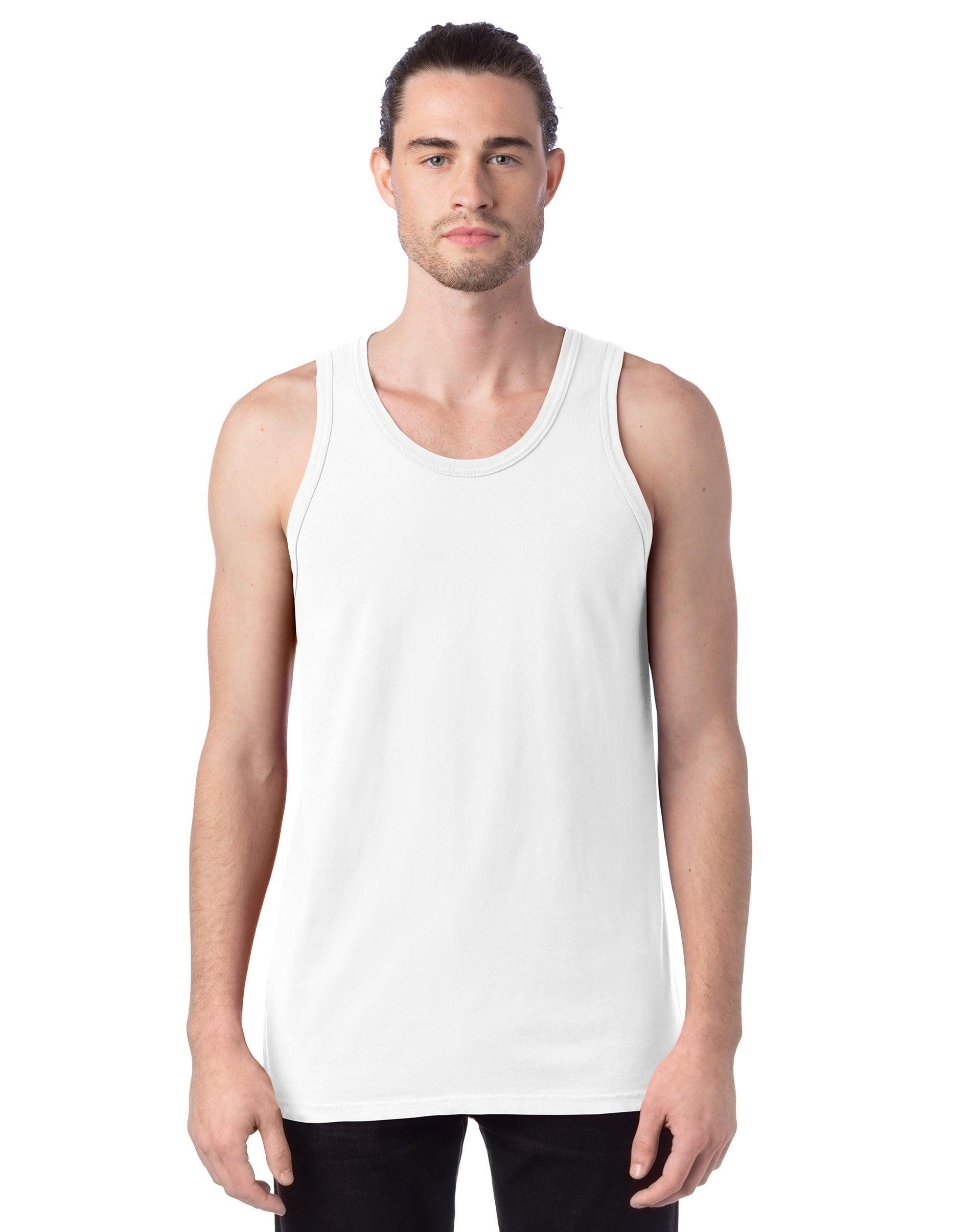 Hanes Mens Garment Dyed Tank Spanish Moss 3XL Product Image