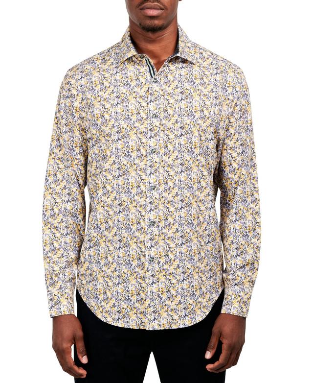 Society of Threads Mens Slim Fit Non-Iron Performance Stretch Floral Button-Down Shirt Product Image