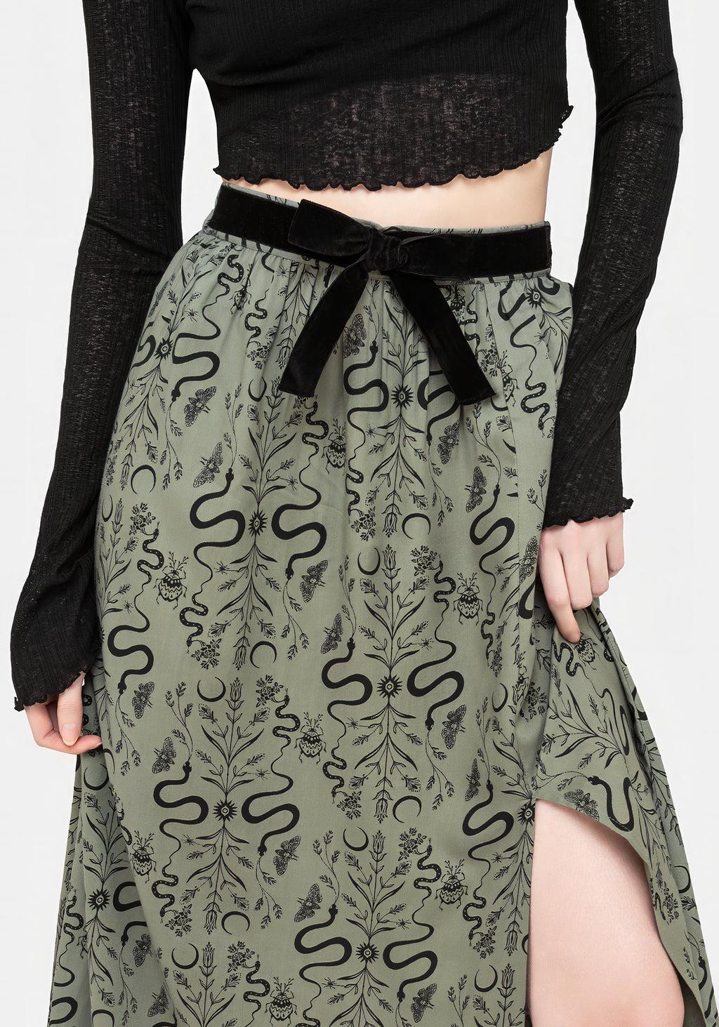 Dominion Snake Print Midi Skirt Product Image