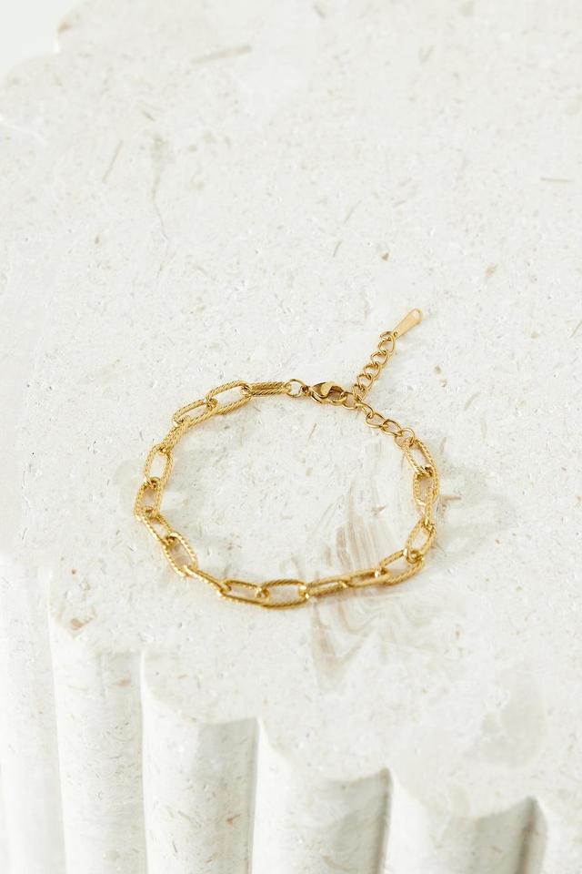 18k Gold Plated Chain Of Luxe Bracelet Gold Product Image