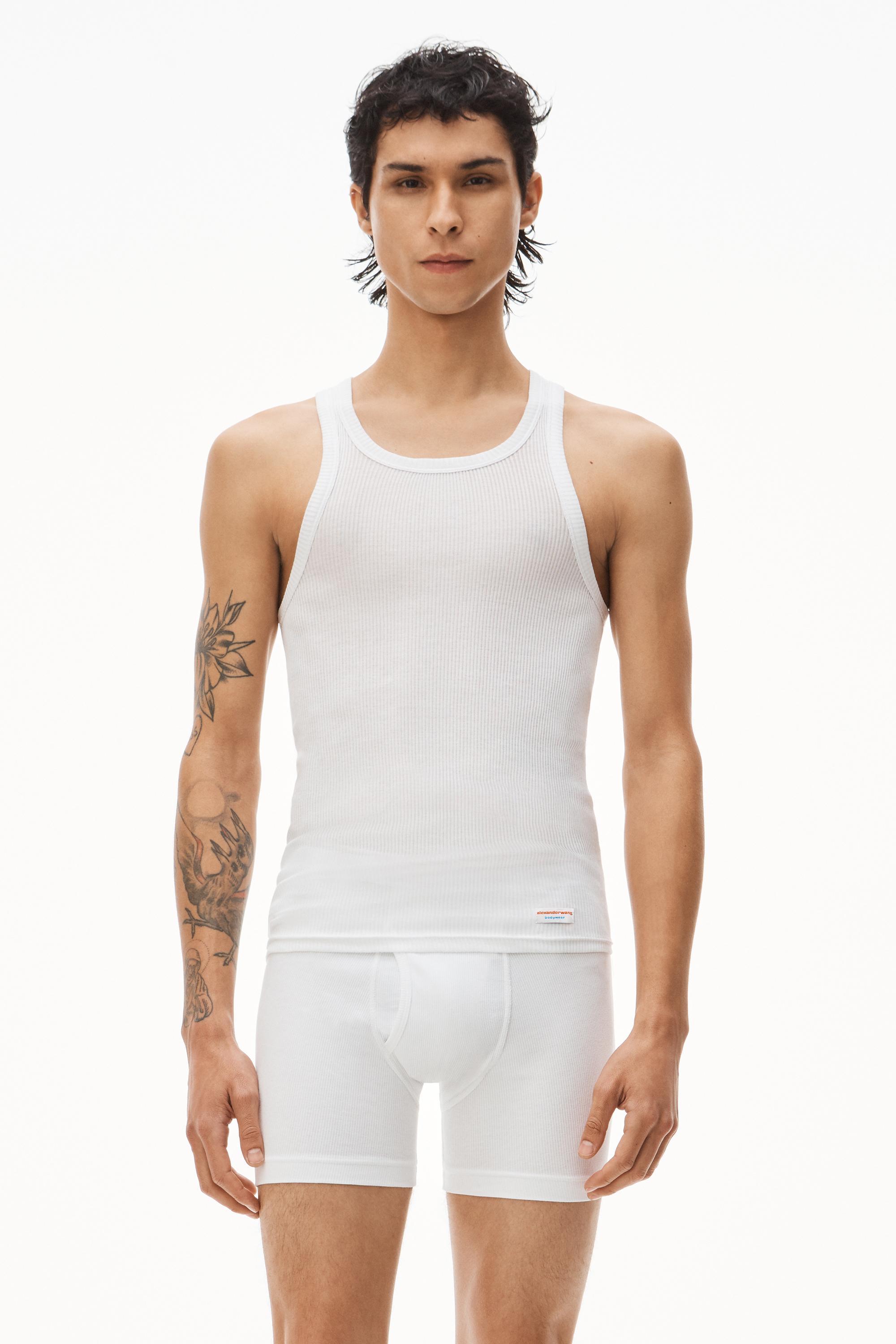 Men's Tank In Ribbed Cotton Jersey Product Image