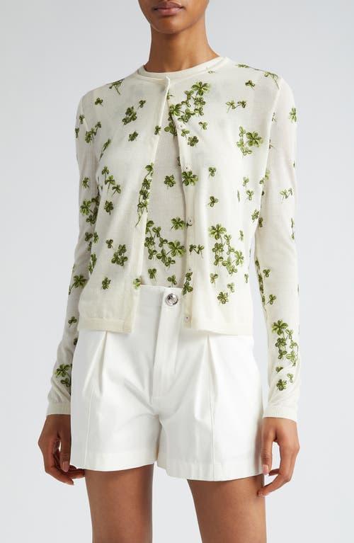 Giambattista Valli Garden Embroidered Cashmere & Silk Cardigan Product Image