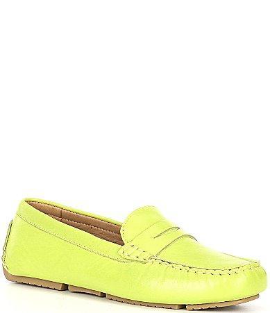 Flag LTD. Womens Morgan Leather Penny Loafer Moccasins Product Image