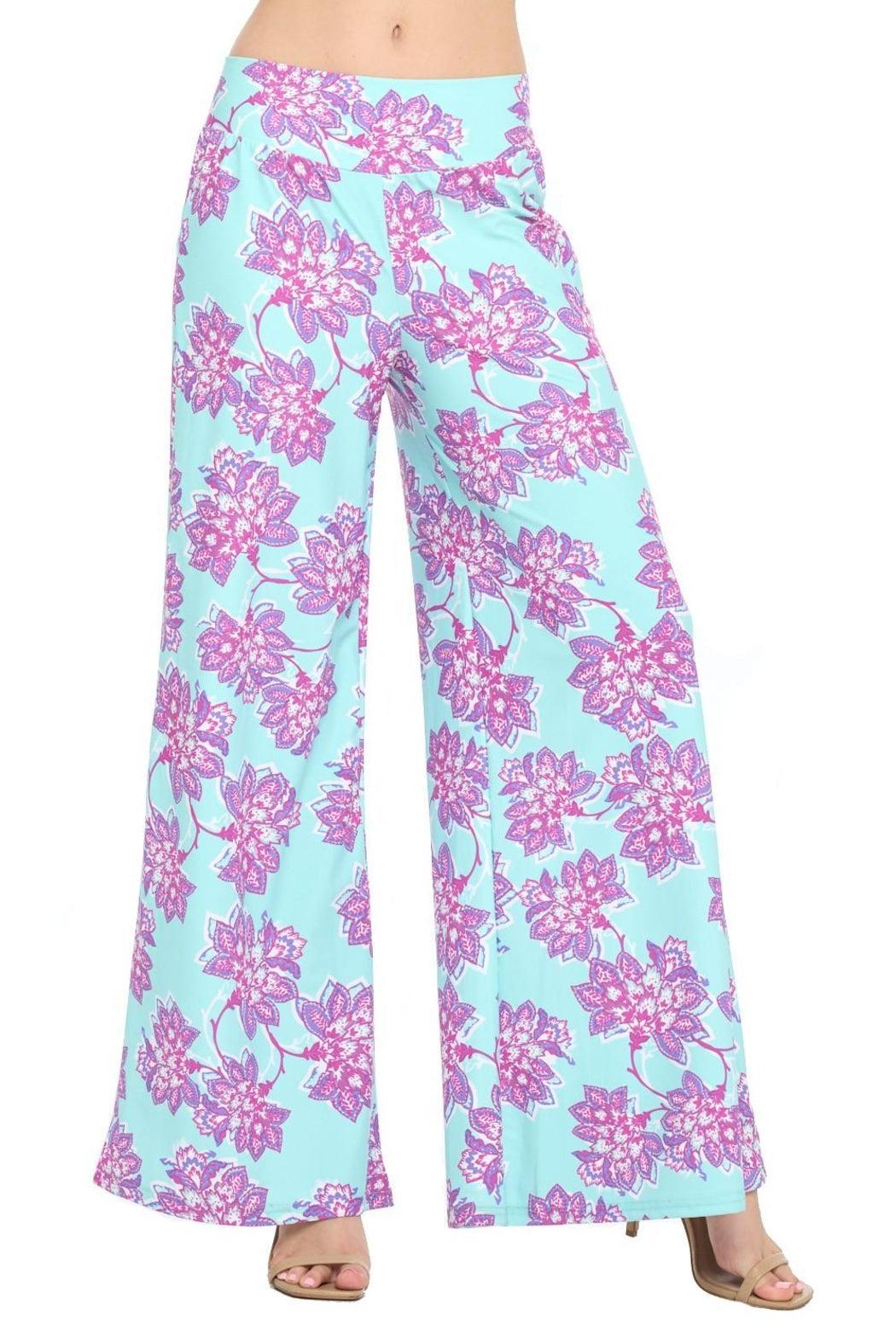 Floral Wide Leg Pants Female Product Image