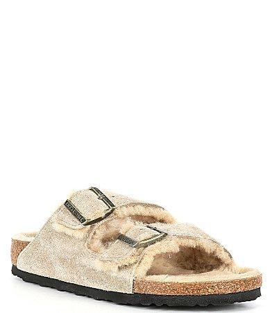 Birkenstock Womens Arizona Suede Shearling Sandals Product Image