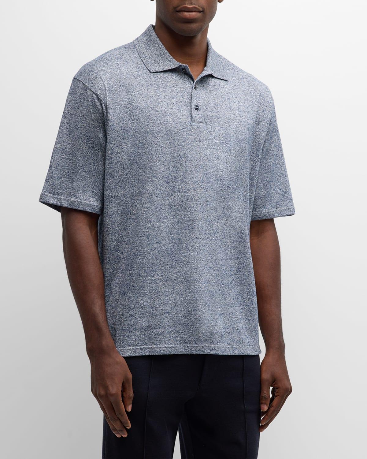 Mens Mollia Linen and Cotton Jersey Polo Shirt Product Image