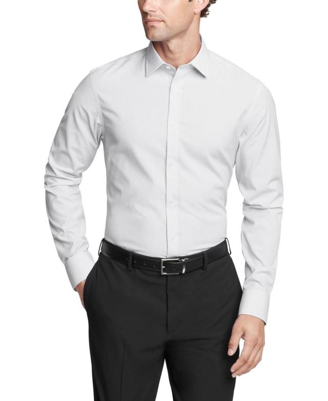 Calvin Klein Mens Refined Cotton Stretch Slim Fit Wrinkle Resistant Dress Shirt Product Image