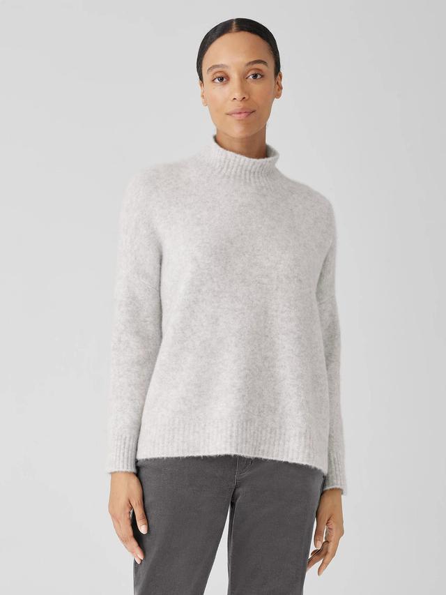 EILEEN FISHER Cashmere Silk Bliss Turtleneck Box-Topfemale Product Image