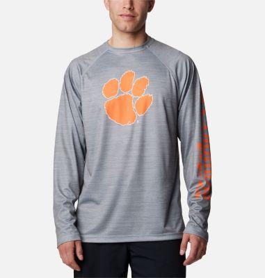 Columbia Men's Collegiate PFG Terminal Tackle Heather Long Sleeve Shirt - Clemson- Product Image