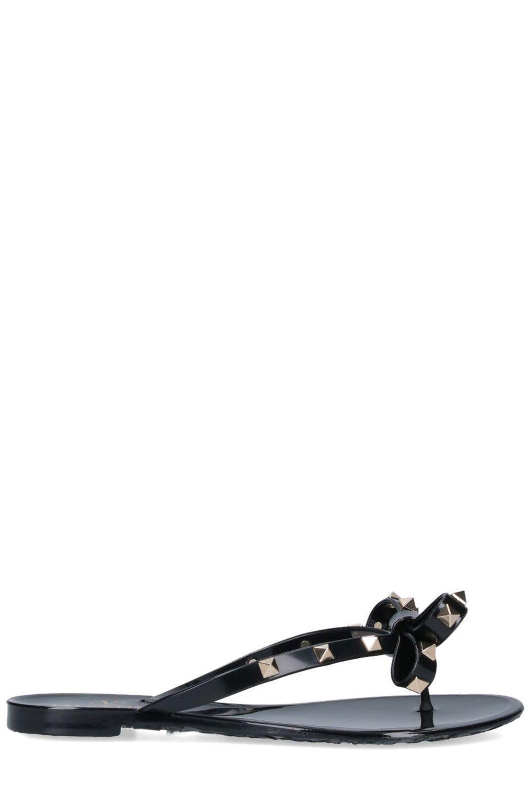 VALENTINO GARAVANI Rockstud Pvc Sandals In Black Product Image