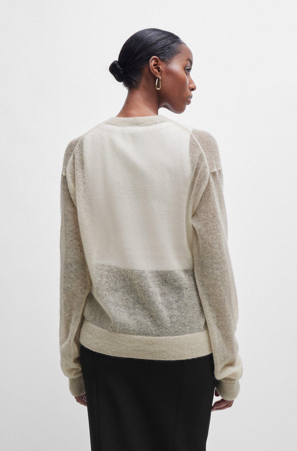 V-neck sweater in a sheer knit Product Image