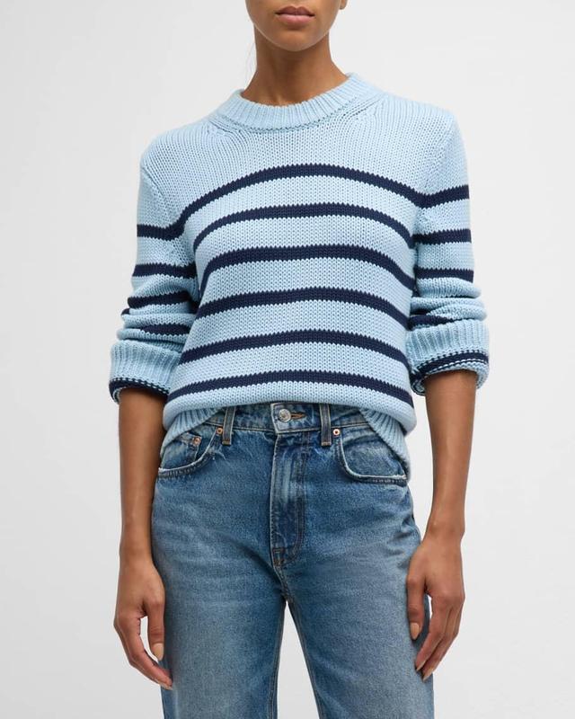 Alise Striped Cotton Sweater Product Image