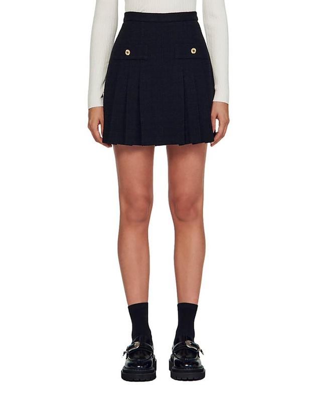 sandro Katyna High Waist Tweed Skirt Product Image