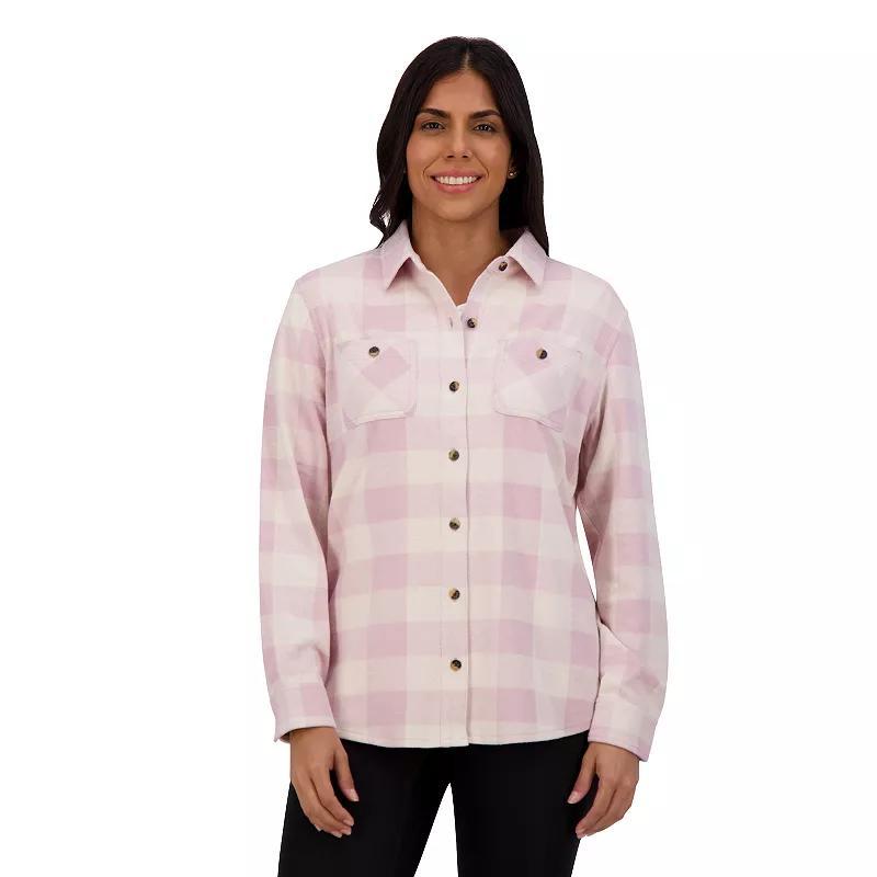 Womens ZeroXposur Billy Brushed Knit Plaid Shirt Product Image