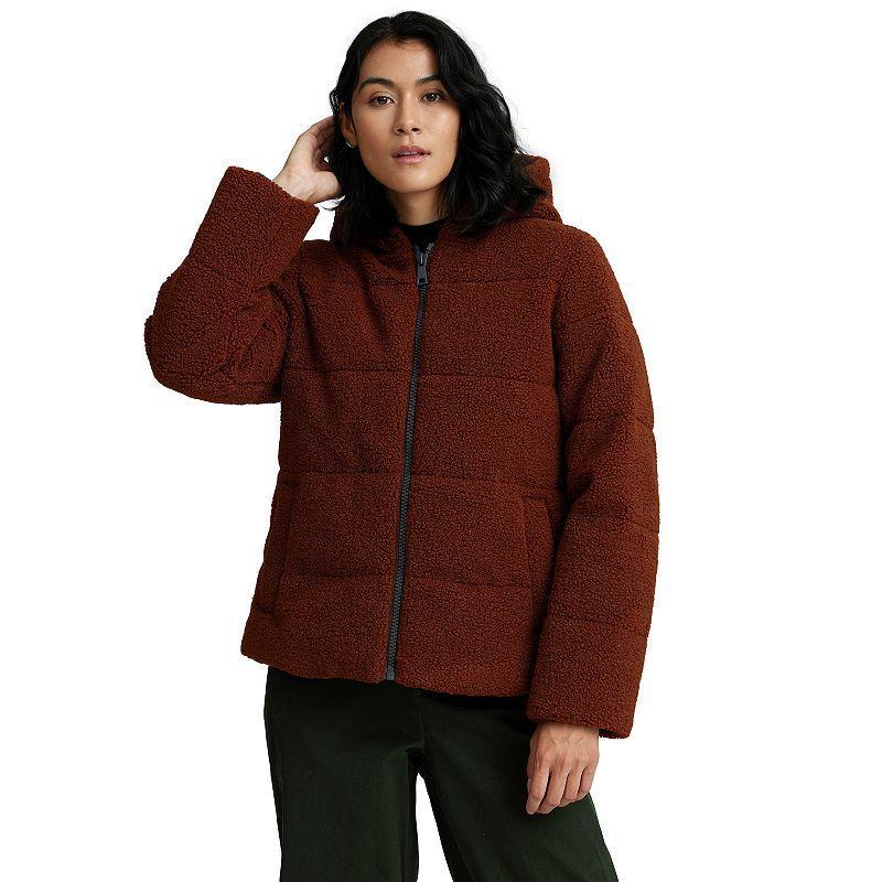 Womens NVLT Hooded Berber Puffer Jacket Product Image