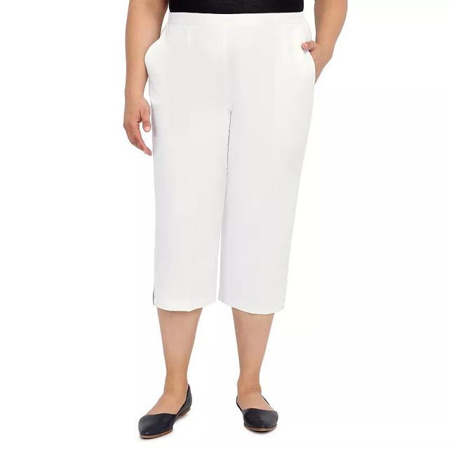 Plus Size Alfred Dunner Capri Pants, Womens Blue Product Image