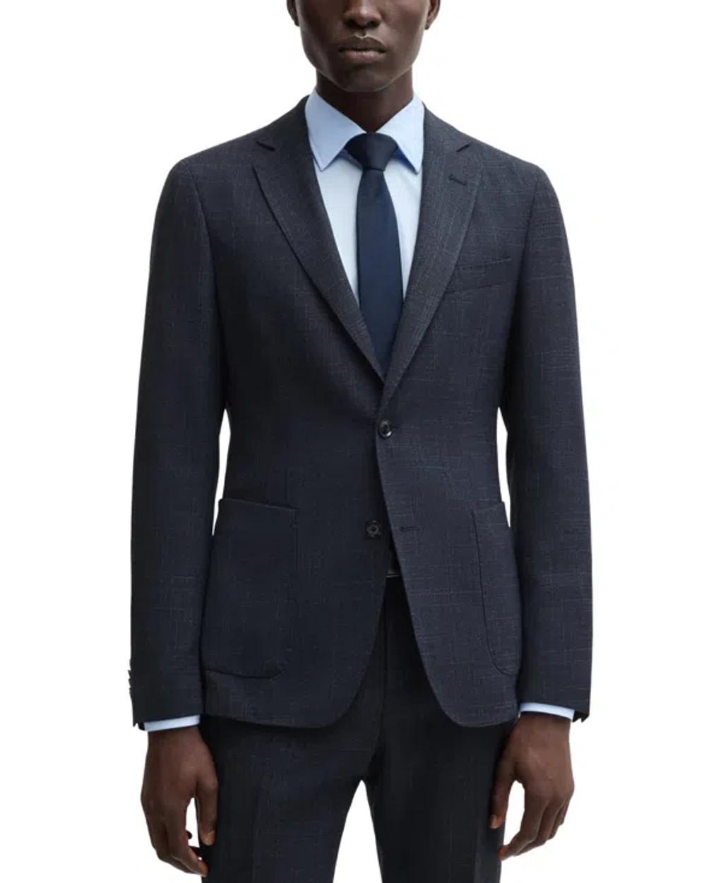 Boss by Hugo Boss Mens Slim-Fit Micro-Patterned Jacket Product Image