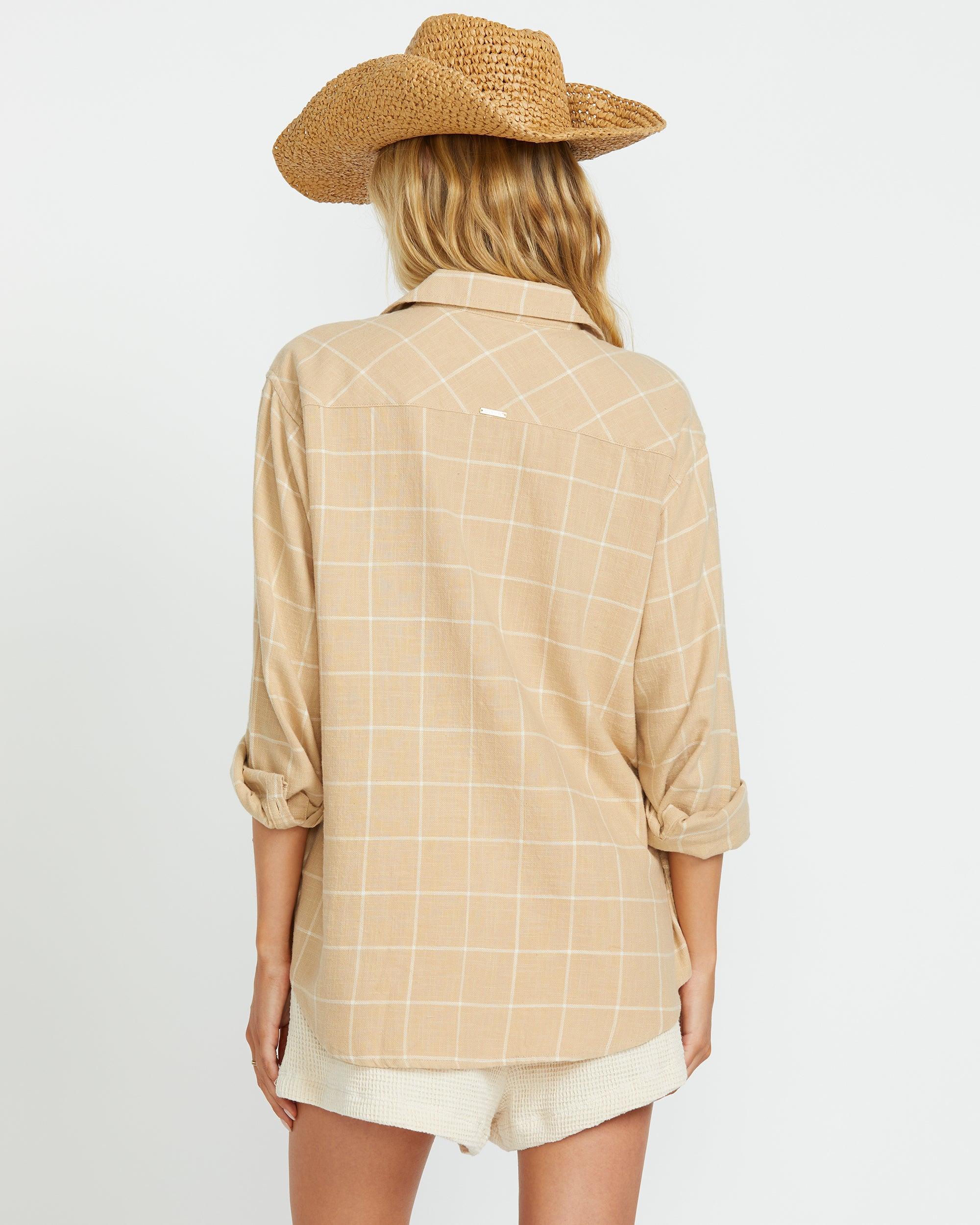 Layer Up Long Sleeve Shirt - Khaki Female Product Image