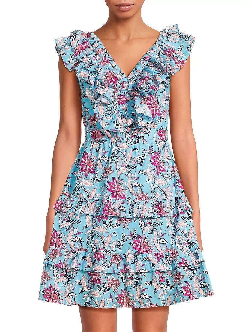 Dante Floral Ruffle Minidress Product Image