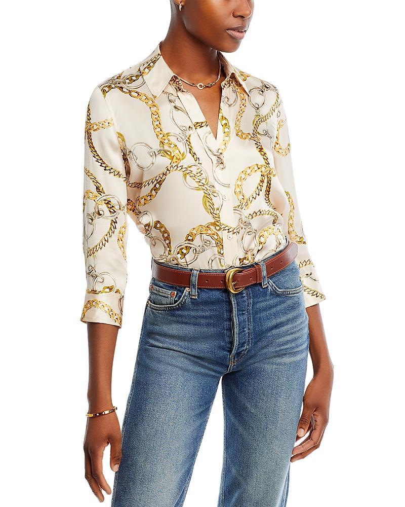 LAgence Dani Silk Chain Blouse Product Image