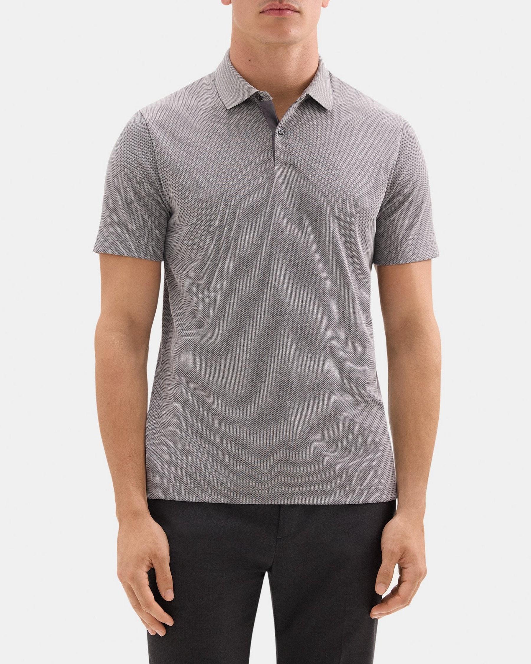 Standard Polo in Cotton-Blend Jacquard Product Image