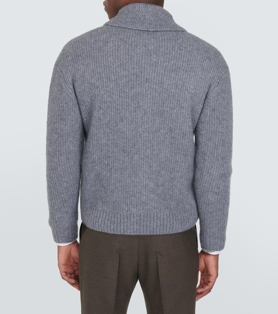 TOM FORD Cashmere And Silk Cardigan In Gray Product Image