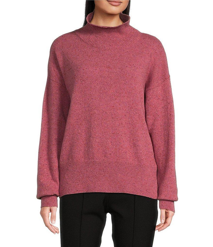 BOSS by Hugo Boss Famindi Knit Wool Blend Mock Neck Long Cuffed Sleeve Sweater product image