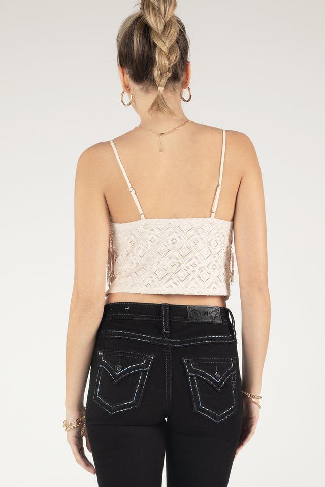 Fringe Sequin Crop Top Product Image