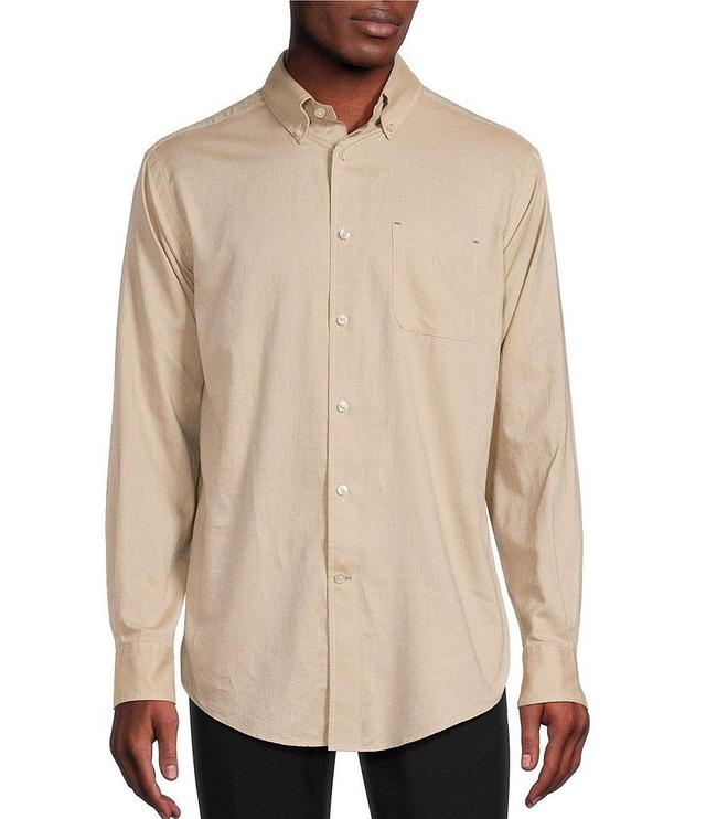 Daniel Cremieux Signature Label Solid Royal Oxford Long Sleeve Woven Shirt Product Image