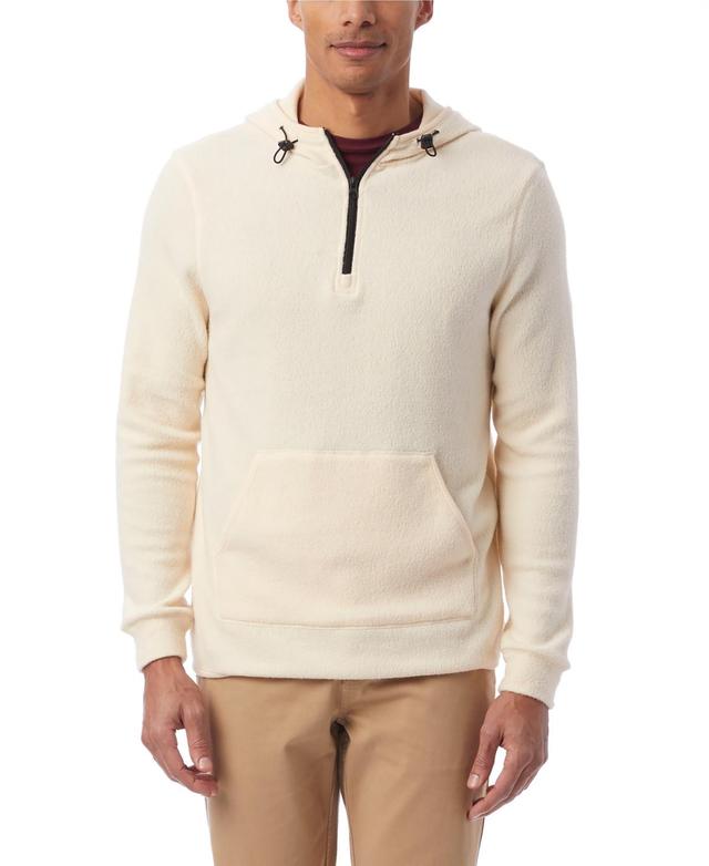 Alternative Apparel Mens Eco-Teddy Outdoor Quarter-Zip Fleece Hoodie Product Image