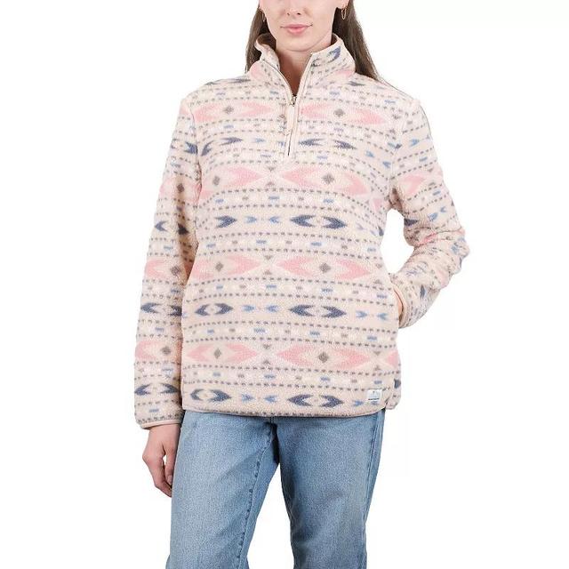 Womens Mountain and Isles Quarter Zip Printed Sherpa Pullover Product Image