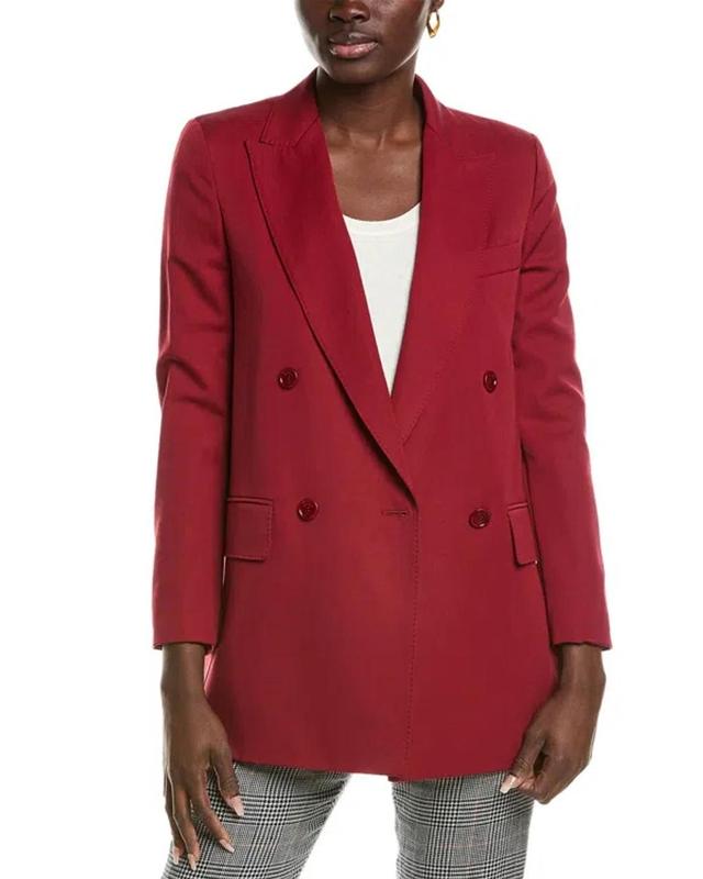 Pevera Wool And Mohair Blazer In Red Product Image