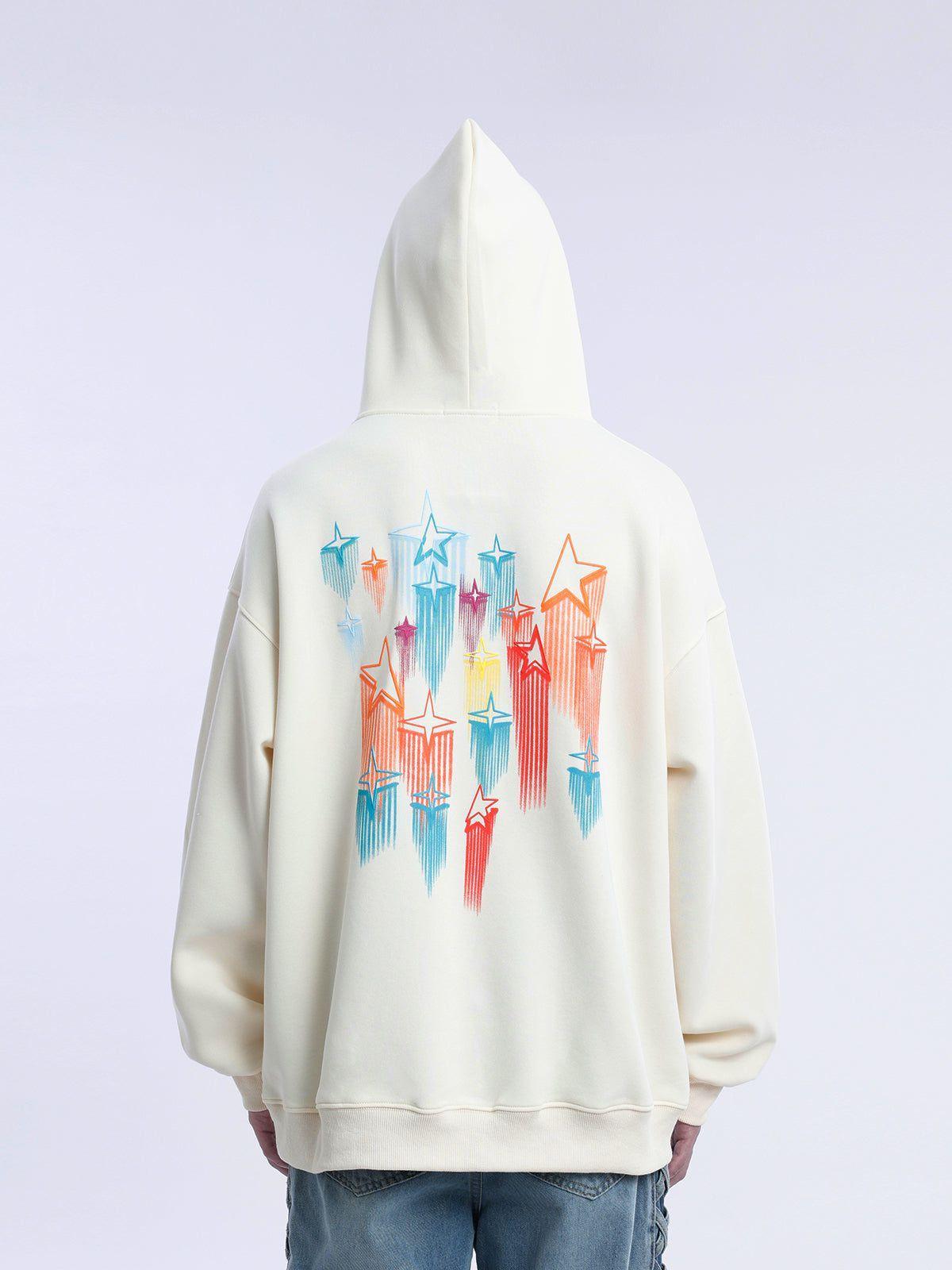 Aelfric Eden Star Embroidery Graffiti Hoodie Product Image