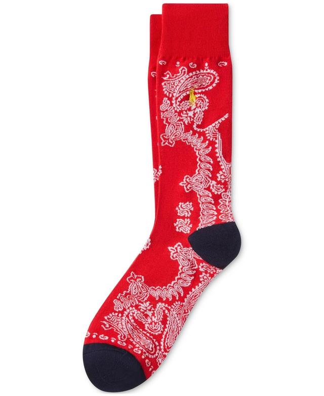 Polo Ralph Lauren Mens Bandana-Print Slack Socks Product Image