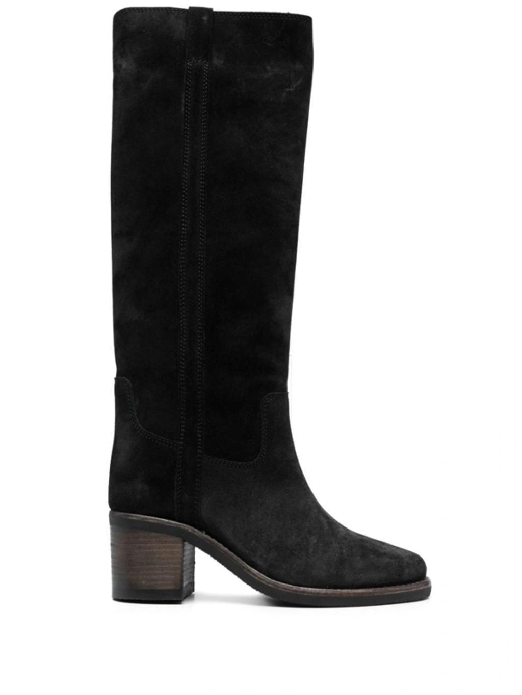 ISABEL MARANT 55mm Knee-high Suede Boots In Black Product Image